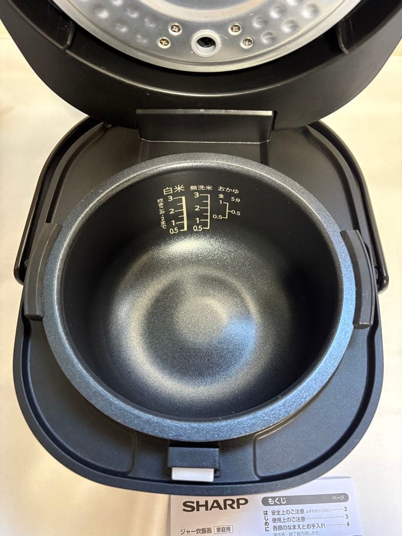 SHARP KS-CF05B ーB 炊飯器　2025年製　3合　ブラック　黒