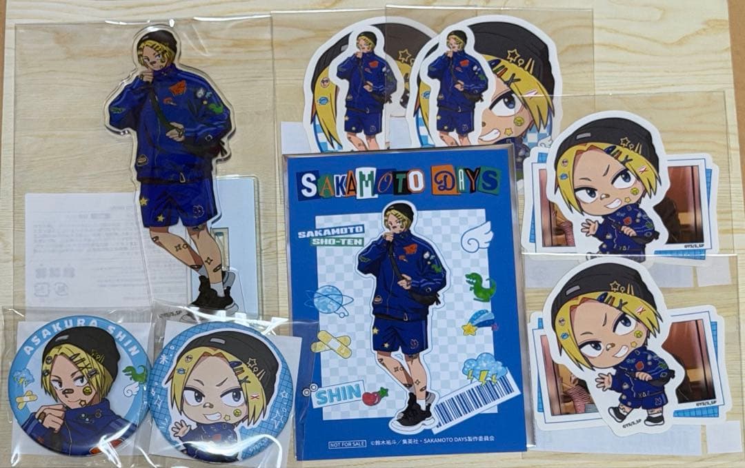 サカモトデイズ FUKUYA アクスタ 缶バッジ ステッカー 特典 朝倉シン