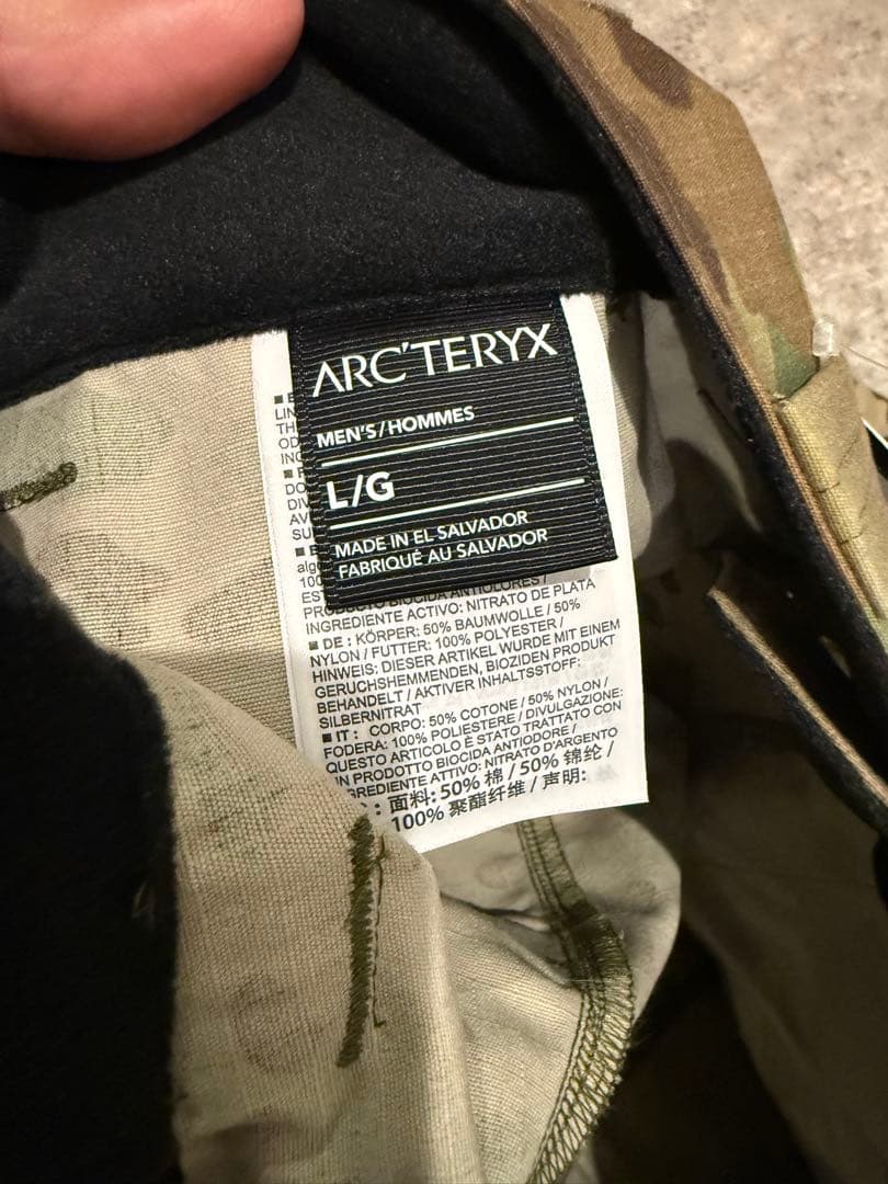 個人装備 Arc'teryx ASSUALT PANT AR MULTICAM US L