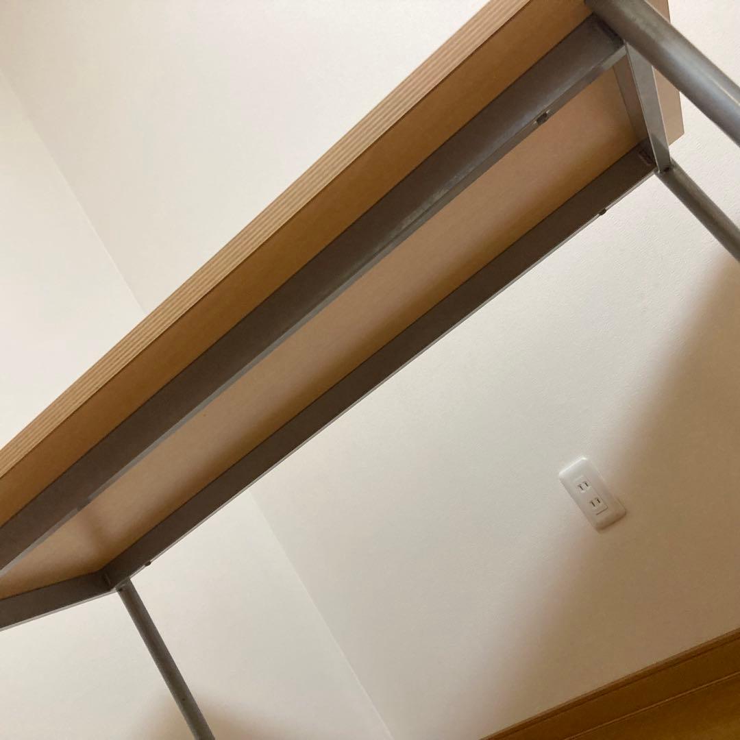 作業机 ケーブルラック付き　120cm×60cm×73cm パソコンデスク 木目