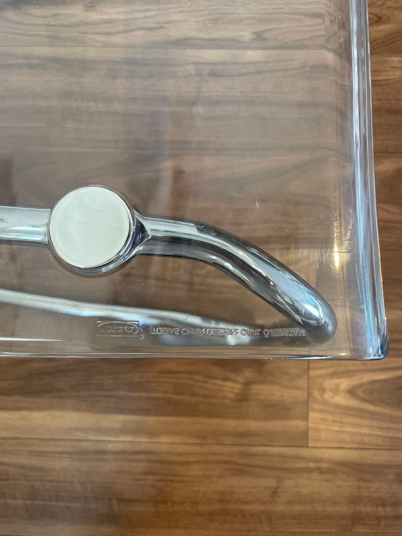 アクリルチェア 透明 スチール脚　IKEA トービアス　2脚