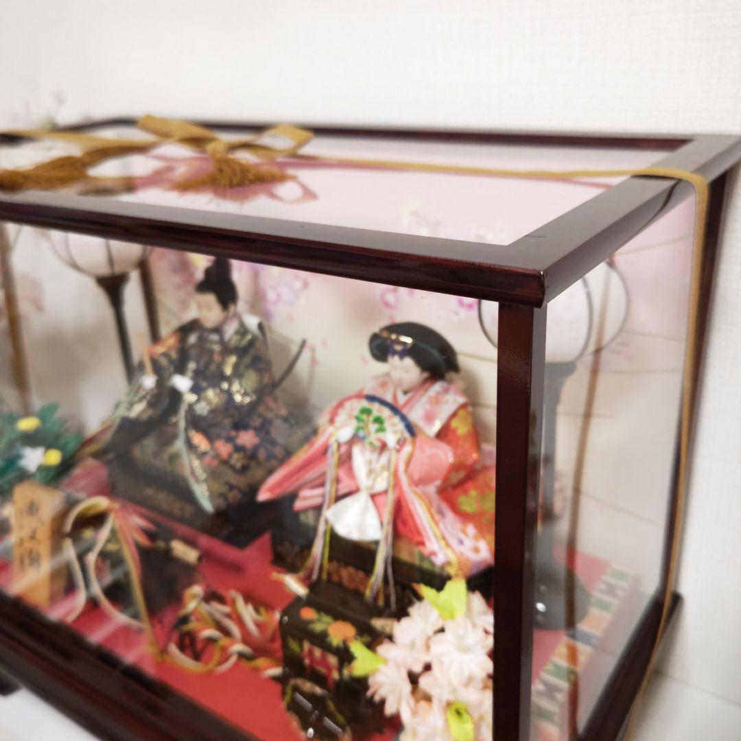 ひな人形☆お雛様☆雛飾り☆親王飾☆ひなまつり☆雪洞☆オルゴール付き☆ケース飾り