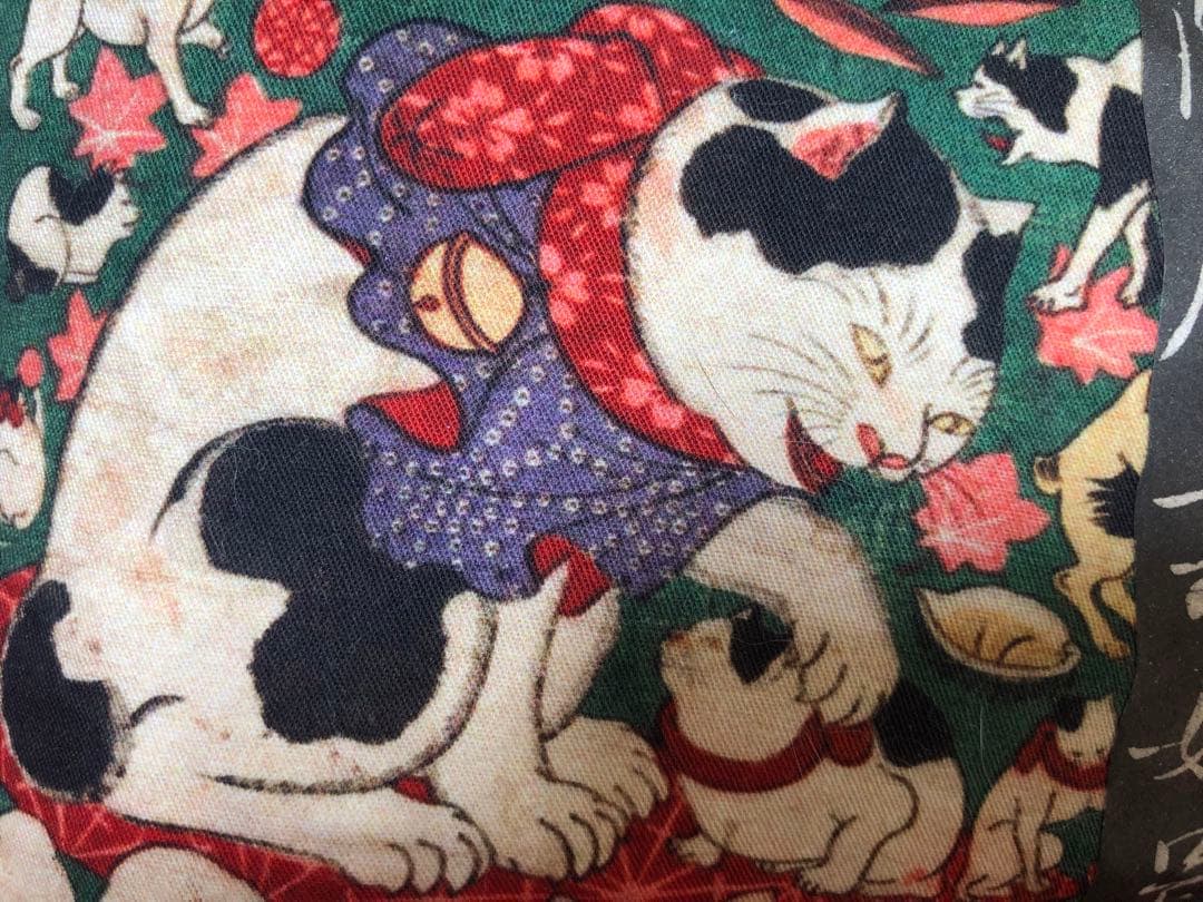 一閑張り　一閑張りバック　歌川国芳　浮世絵　猫