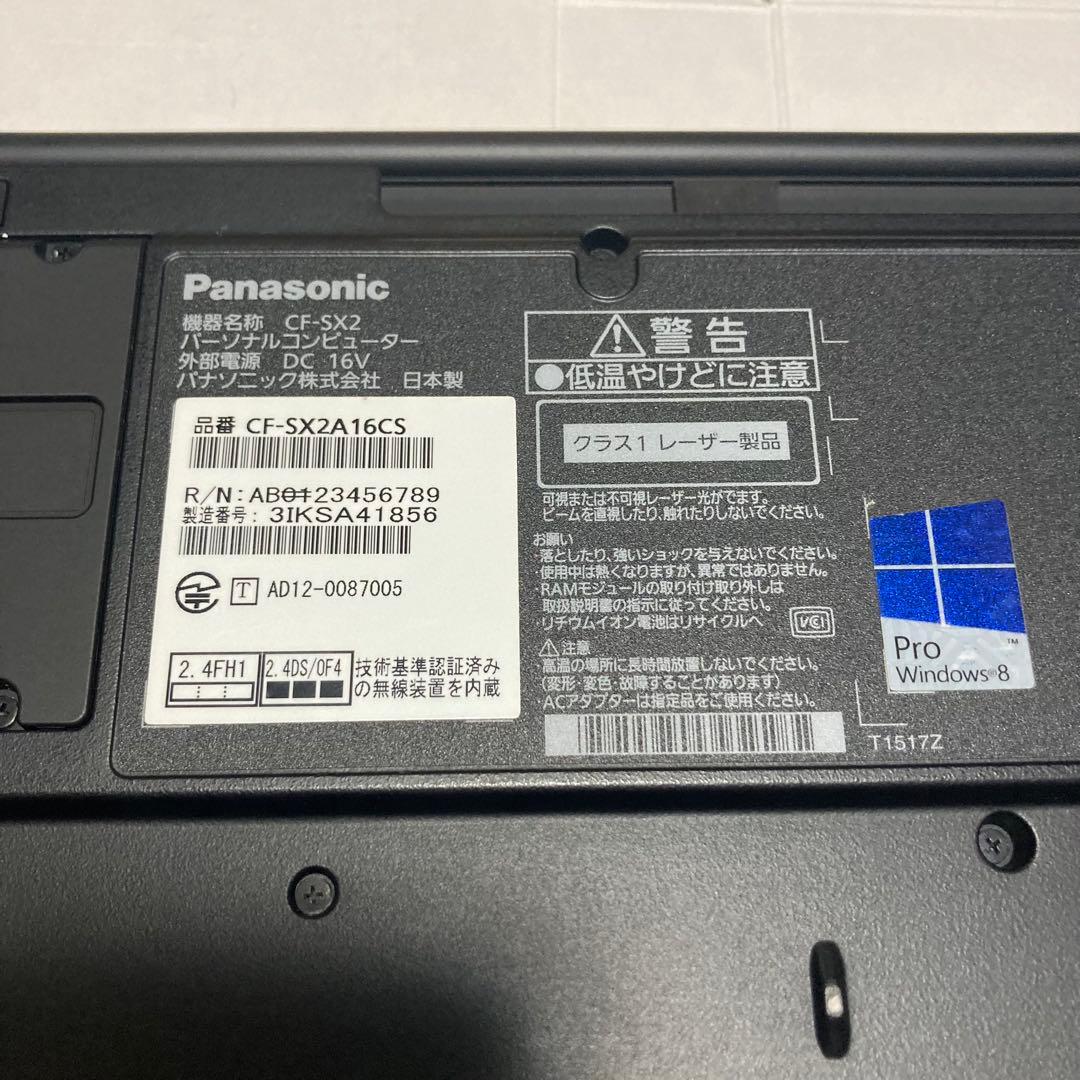 ジャンク品　パナソニック　レッツノート ブラックモデル　CF-SX2　16GB