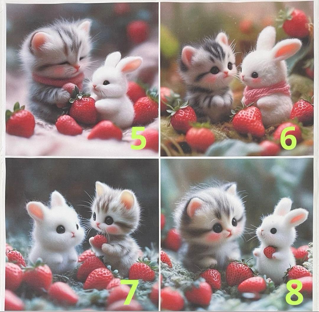 フラットポーチ♡ハンドメイド♡オーダーページ【にゃんことうさちゃん】