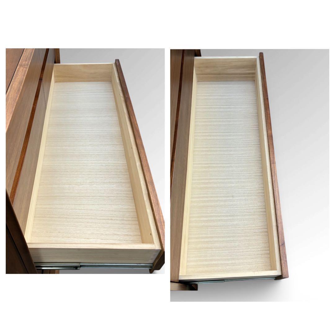 美品　IDC　大塚家具　ウォールナット　6段　チェスト　北欧　タンス