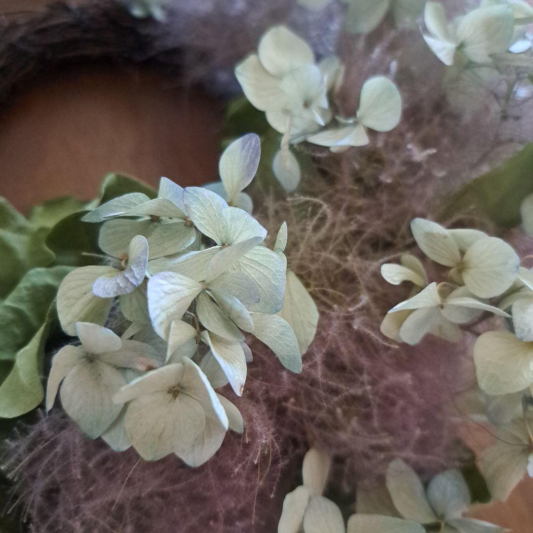 スモークツリー　+紫陽花付け足し　ラッピング