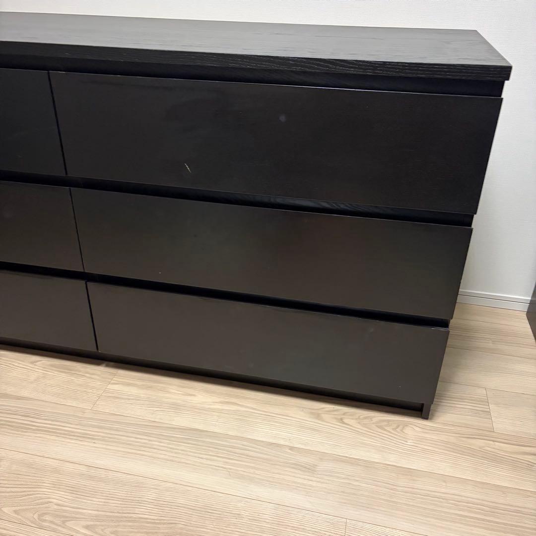 IKEA チェスト・タンス 160x78cm MALM マルム ブラック