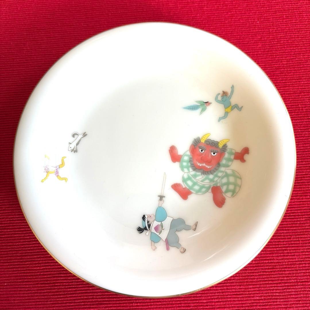 希少　香蘭社　縁金　桃太郎　銘々皿【新品未使用品】