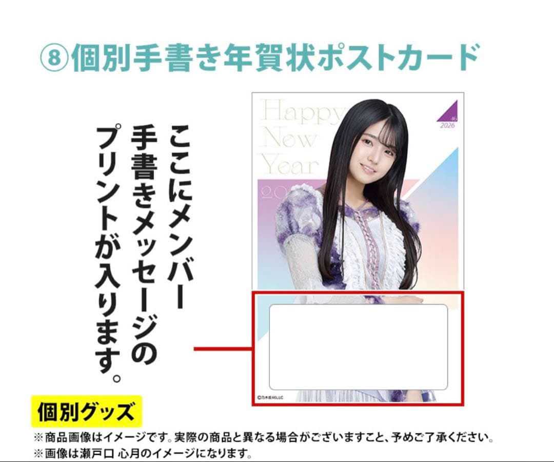 乃木坂46 2026年福袋A B C 19点　井上和