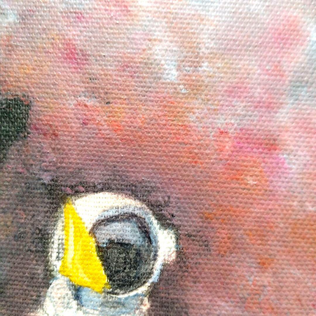 こども宇宙飛行士？の油彩画 2号 風景画#8
