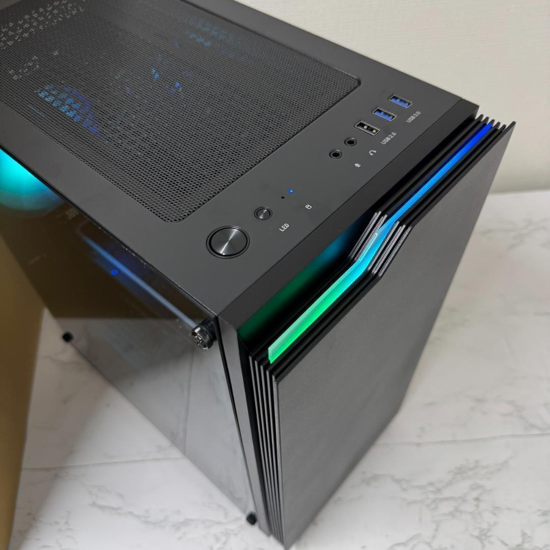 【即納激安】RX9060XT16GB搭載ゲーミングPCフルセット✨新品ケース✨黒