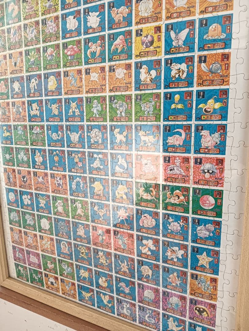 特大ヴィンテージ20数年前ポケモンジグソーパズル完成品カードコレクションレア