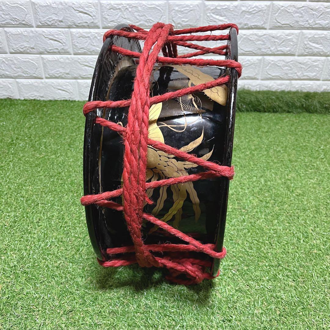 伝統芸能 締太鼓 和太鼓 バチ付き 打面３４cm 和楽器 打楽器 お祭り 練習