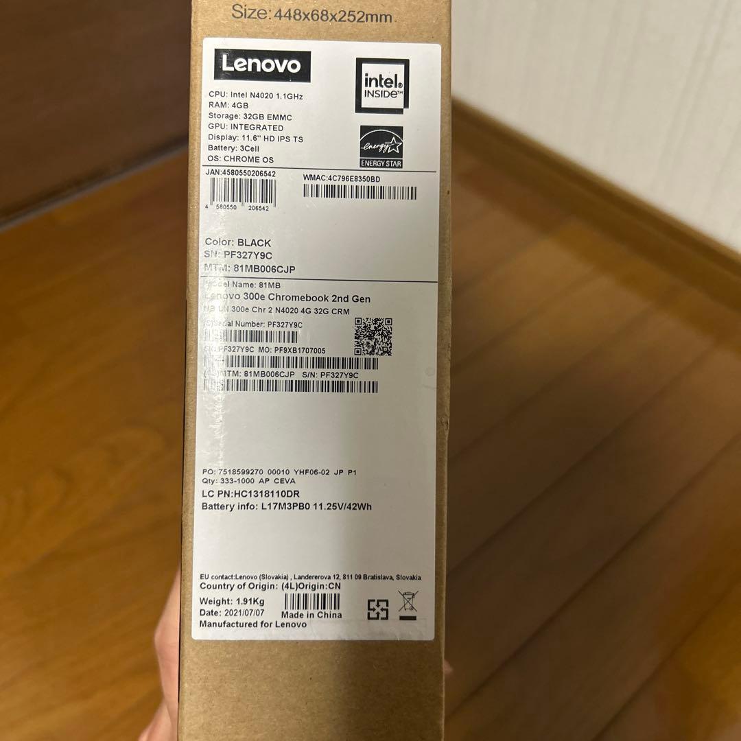 【美品】Lenovo 300e Chromebook 2nd Gen 箱有り