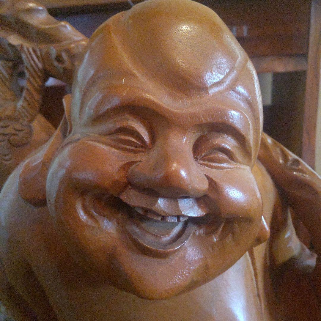 木彫 大黒天 置物 七福神 三木作 高さ約76cm 重量約12kg 補修箇所あり