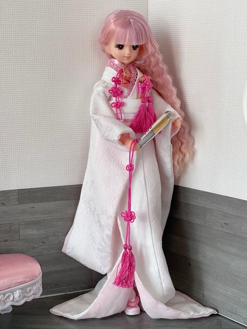 ジェニーちゃん服　花嫁着物　白無垢