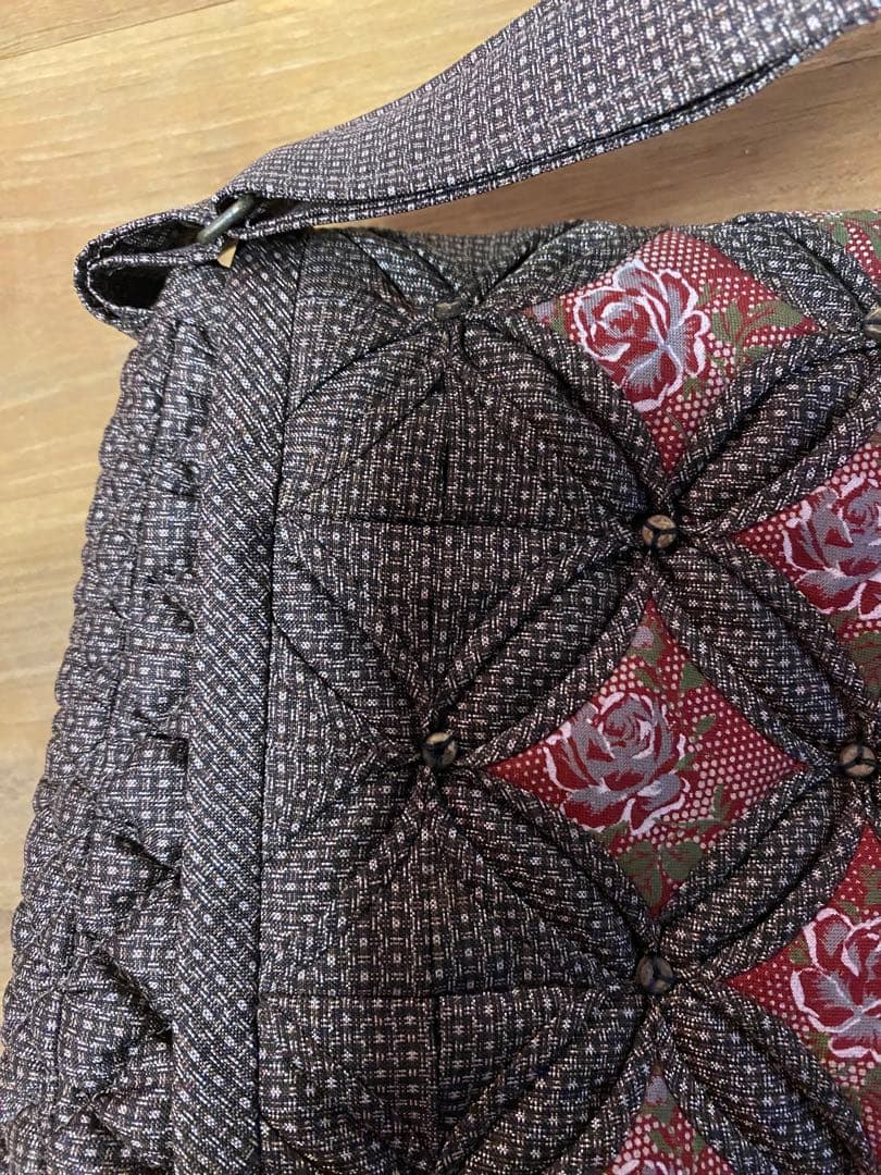 大島紬　ハンドメイド　ショルダーバック　美品