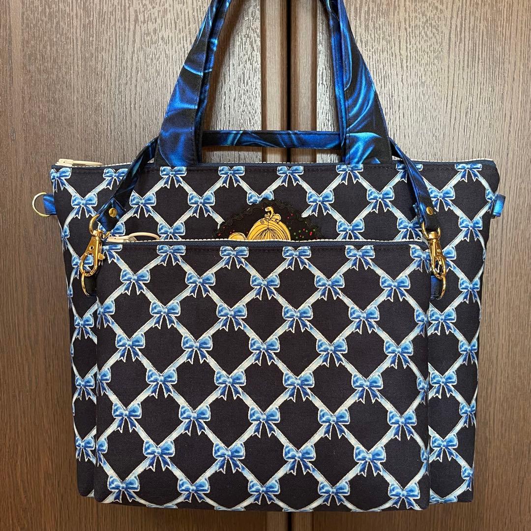 ♡リボン柄で2個♡ハンドメイド　ロラライハリス