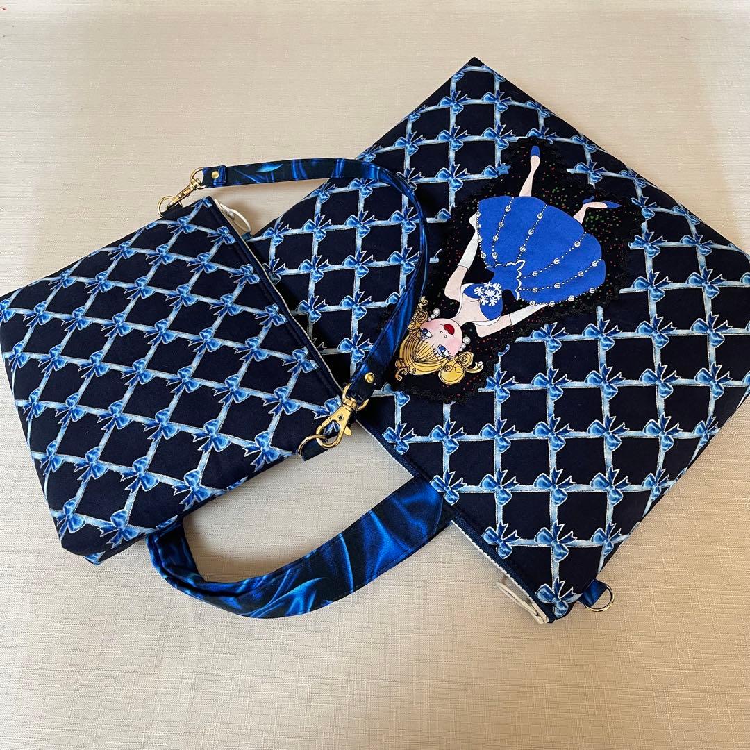 ♡リボン柄で2個♡ハンドメイド　ロラライハリス