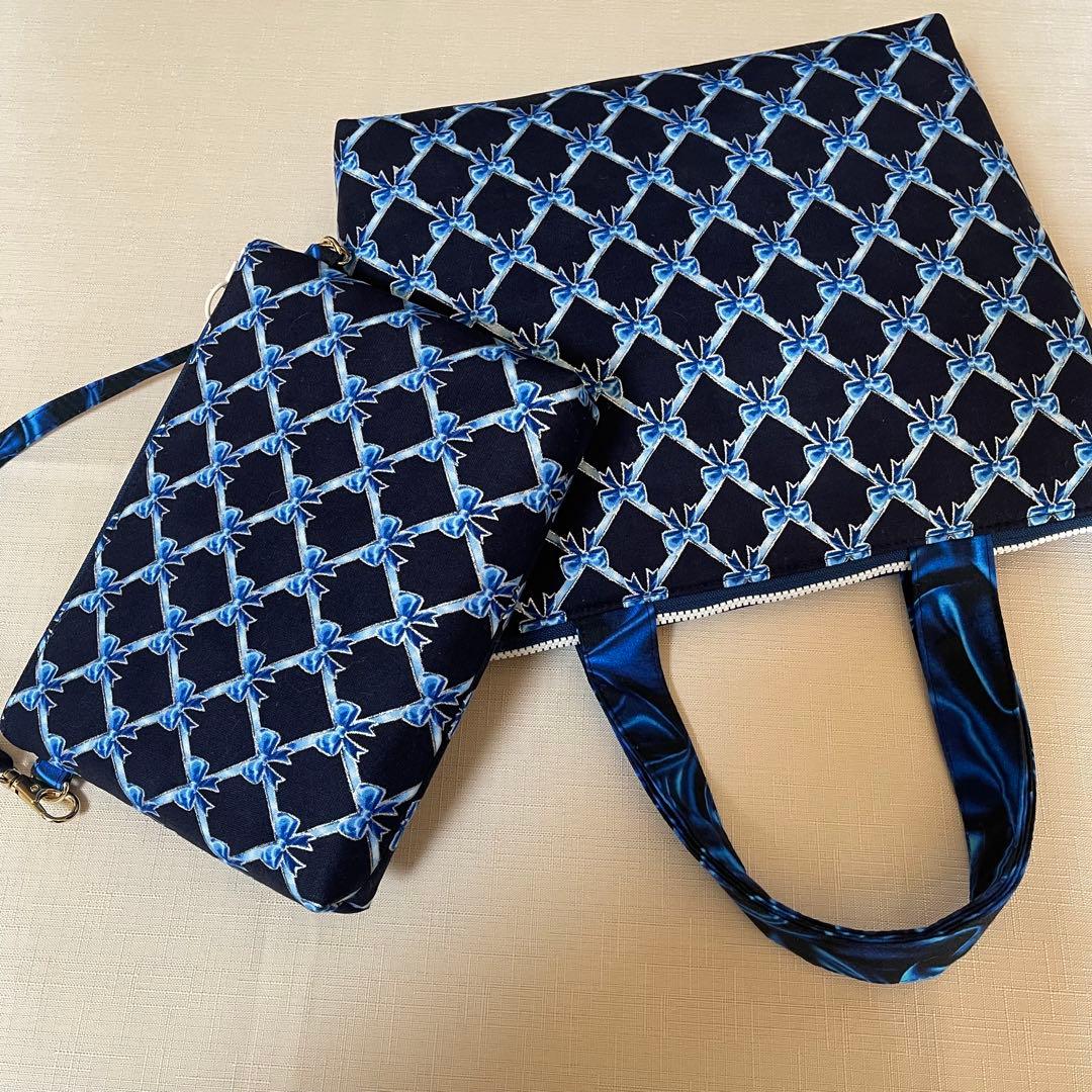 ♡リボン柄で2個♡ハンドメイド　ロラライハリス
