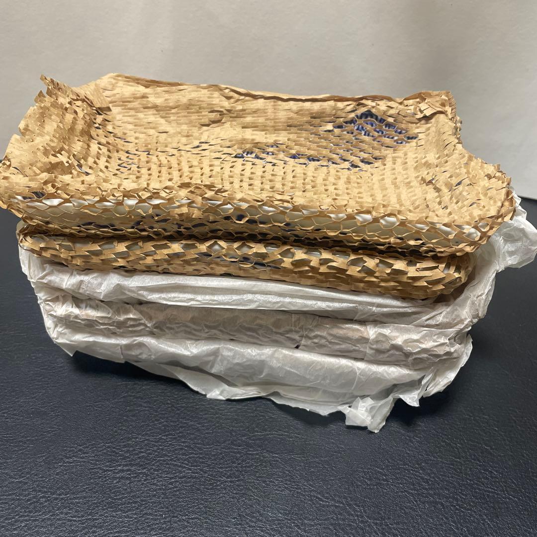 古伊万里 染付 微塵唐草 隅入 長皿