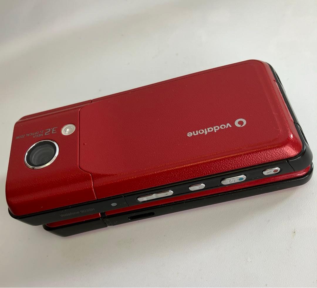 Vodafone SHARP 折りたたみ式携帯電話 レッド　希少品