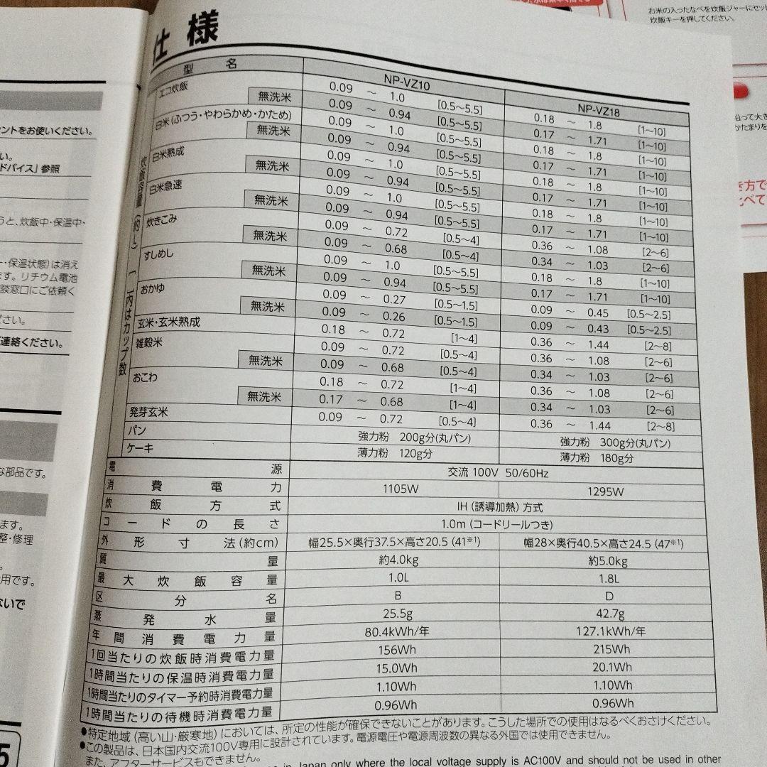 【動作確認済】象印 IH炊飯器　極め炊き NP-VZ10（説明書付）