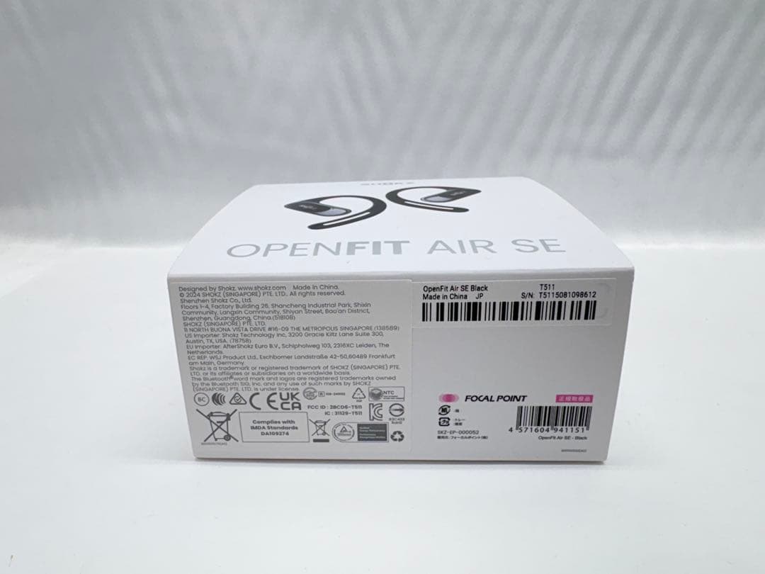 ①SHOKZ OpenFit Air SE オープンイヤー型 イヤホン 防水