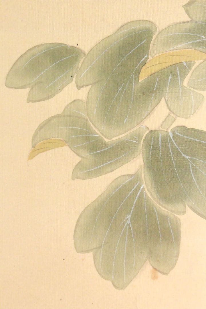 No5183掛軸　晴香　牡丹に雀　絹本　日本画　縁起物　花鳥図　古美術　送料無料