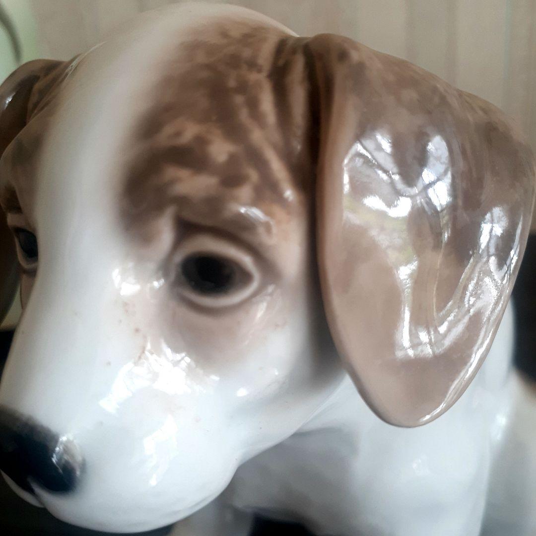 骨董品 犬の陶器置物 白茶