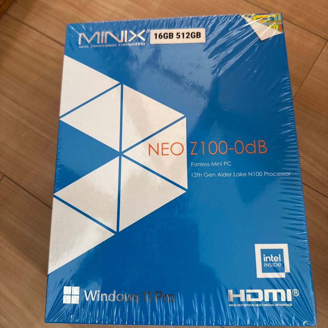 未使用品　MINIX NEO Z100 ファンレスミニpc 12世代N100