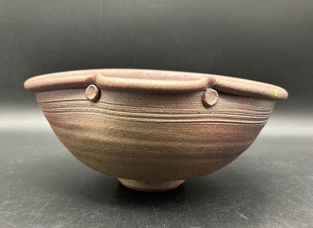 陶器　丹波焼　焼締　片口大鉢　窯印あり　未使用品