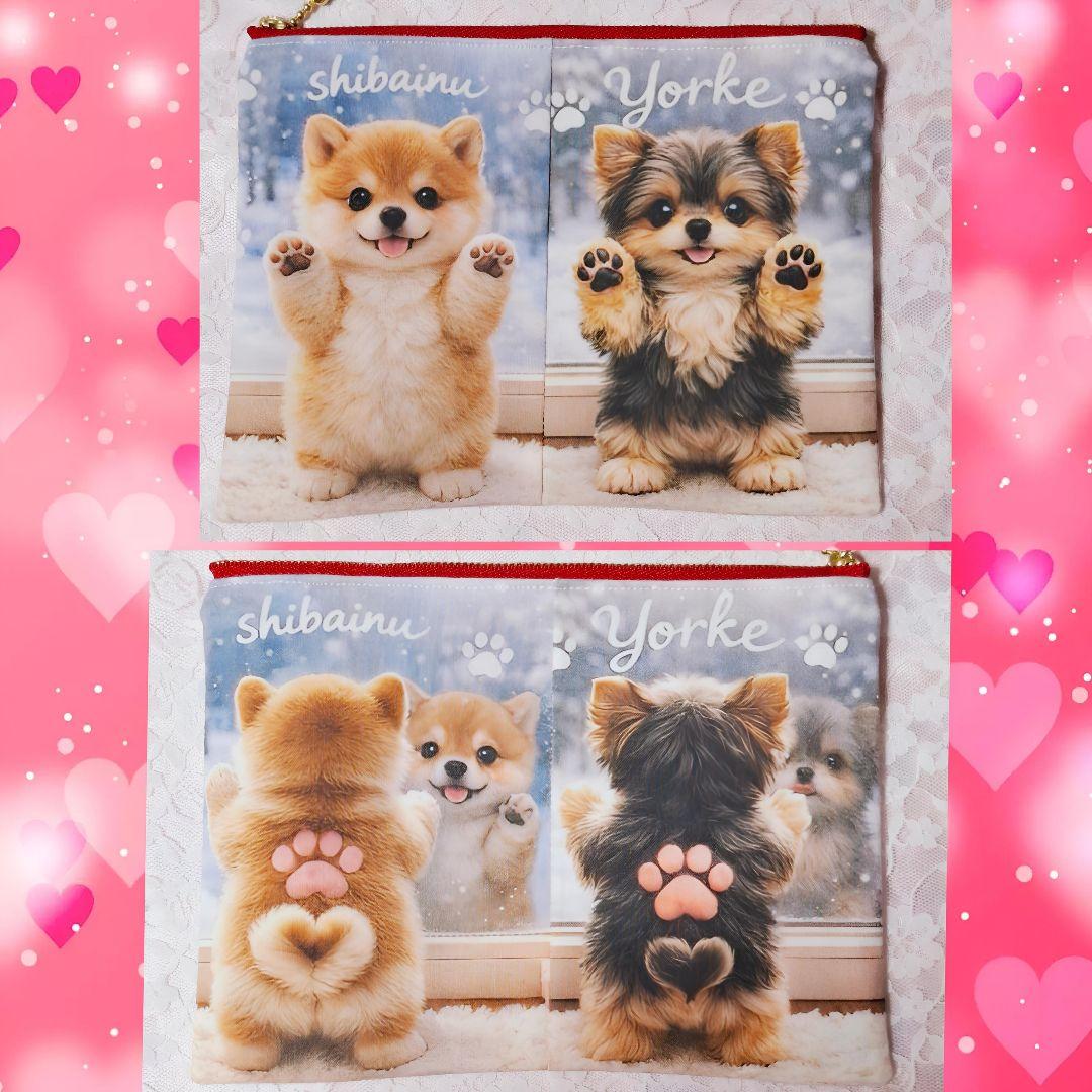 コスメ大好き様♥️リクエストオーダーページ②フラットポーチ　Wパネル両面ポーチ
