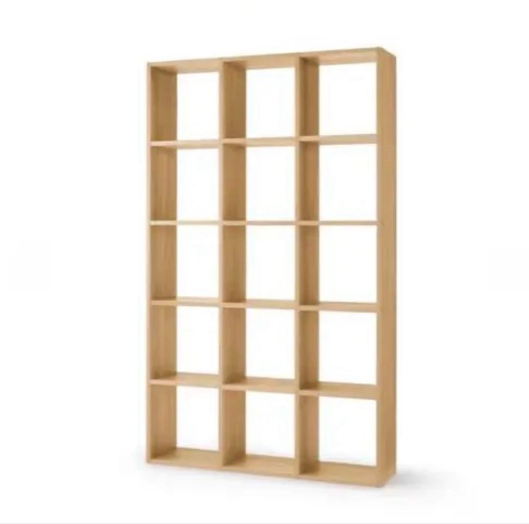 【美品】MUJI 木製ラック オーク材 大きめ　5×3
