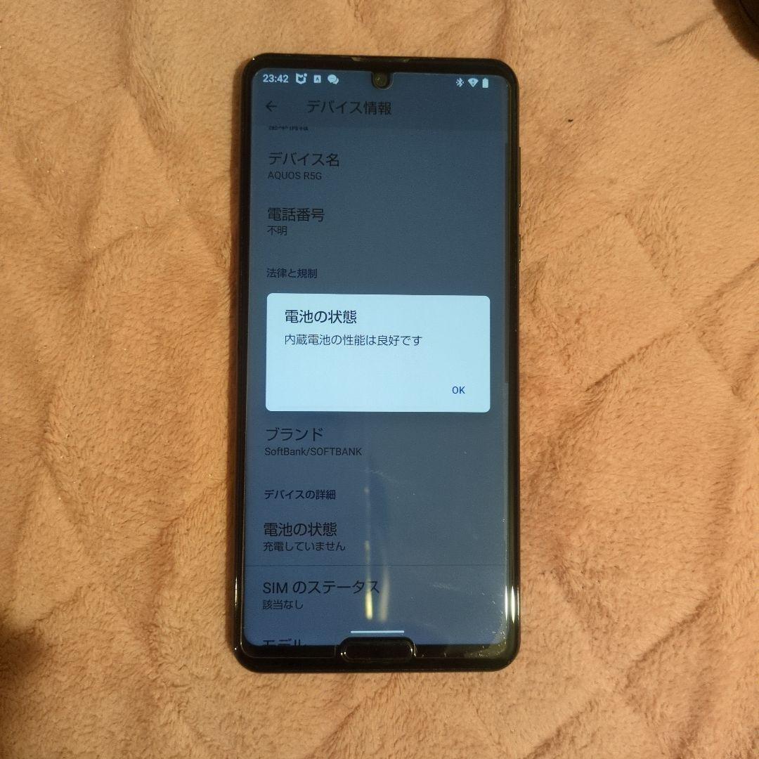 【ジャンク】aquos r5g 256gb SoftBank