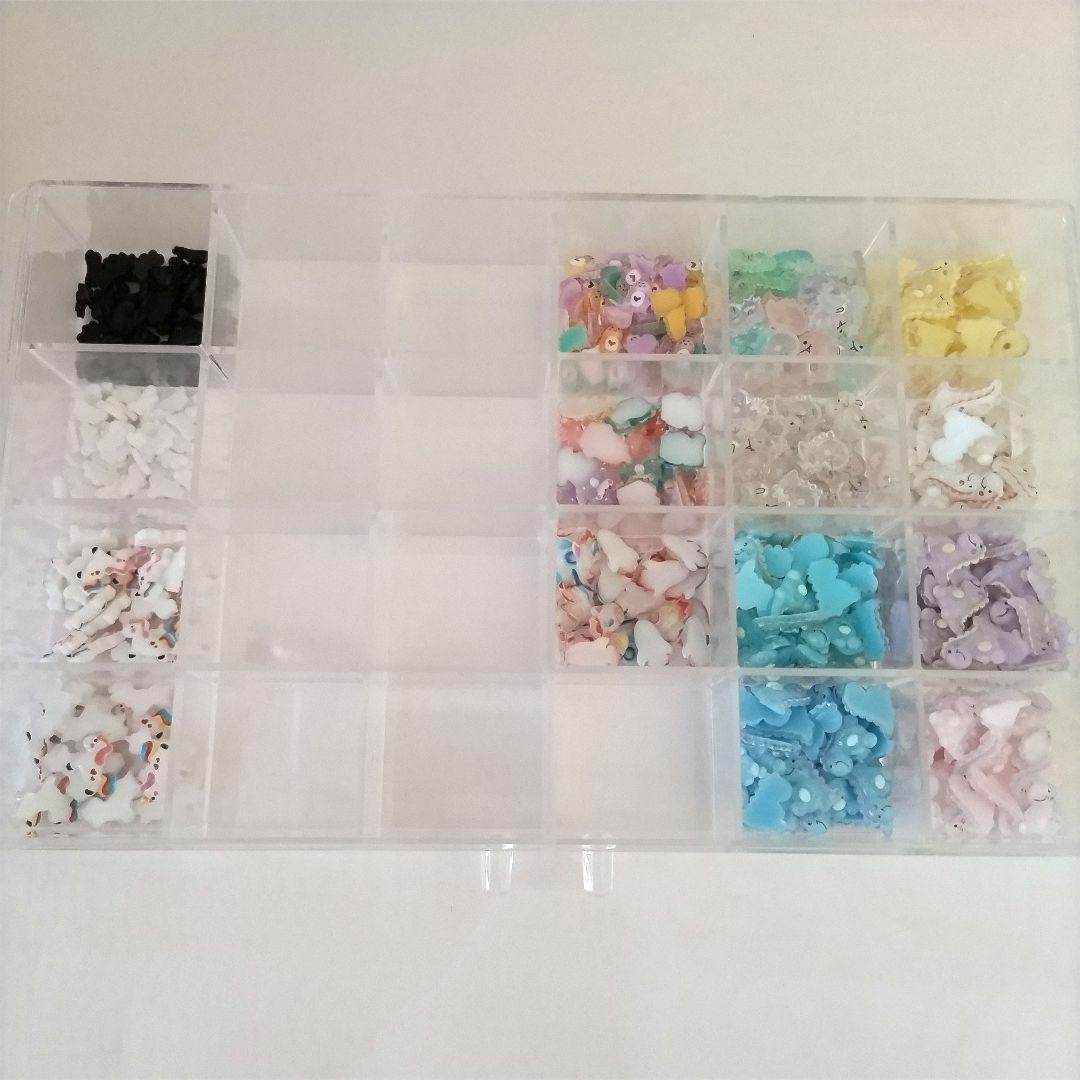 パーツ棚ごとまとめ売り　届いたらすぐ使える！　レジン　シャカシャカ　食べ物　動物