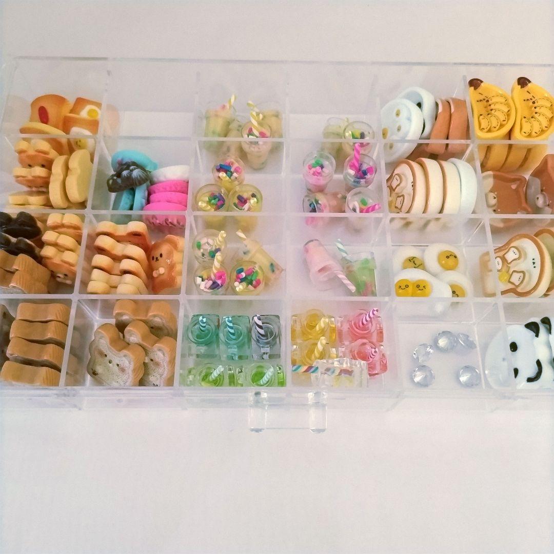 パーツ棚ごとまとめ売り　届いたらすぐ使える！　レジン　シャカシャカ　食べ物　動物