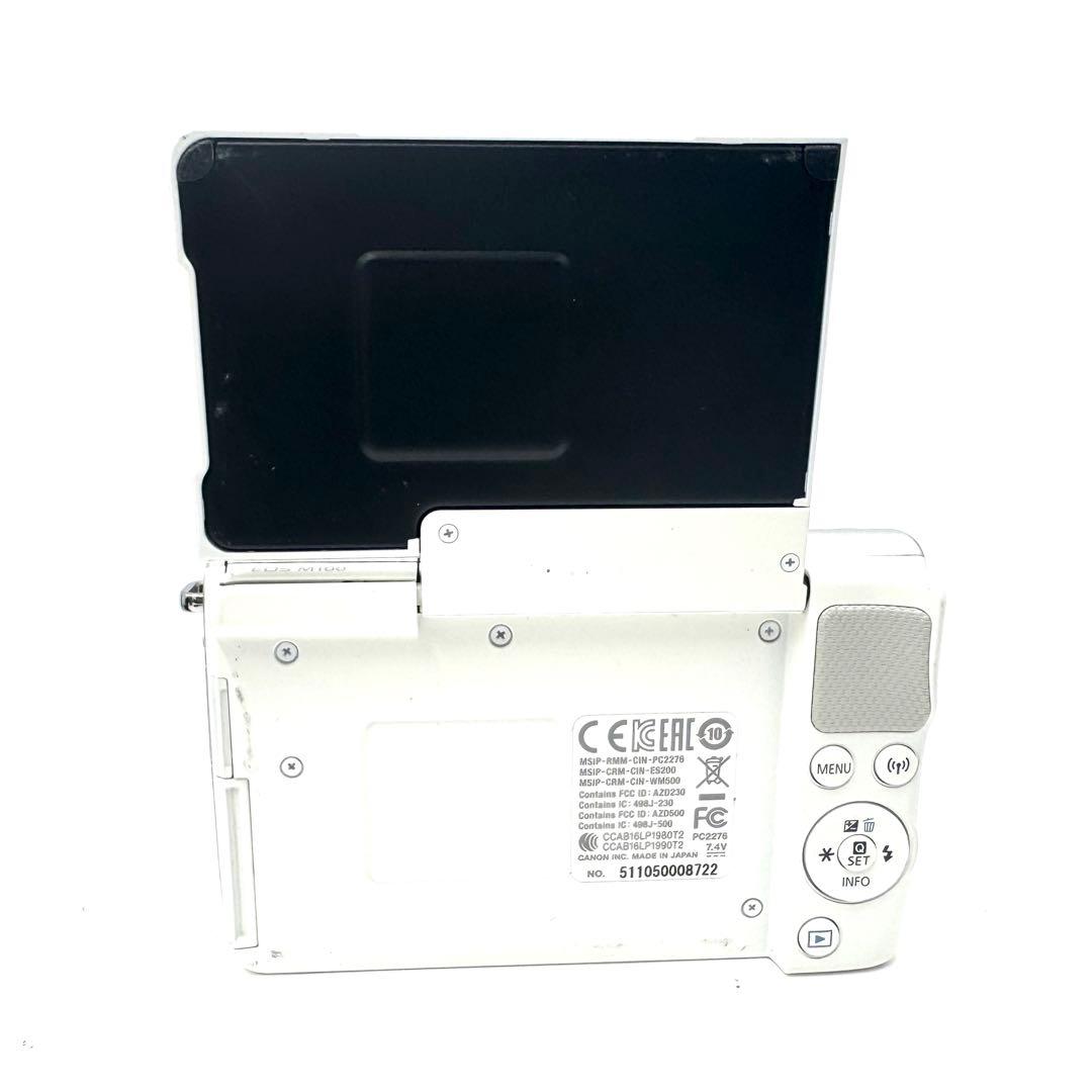 美品 CANON キヤノンEOS M100 レンズキット ホワイト
