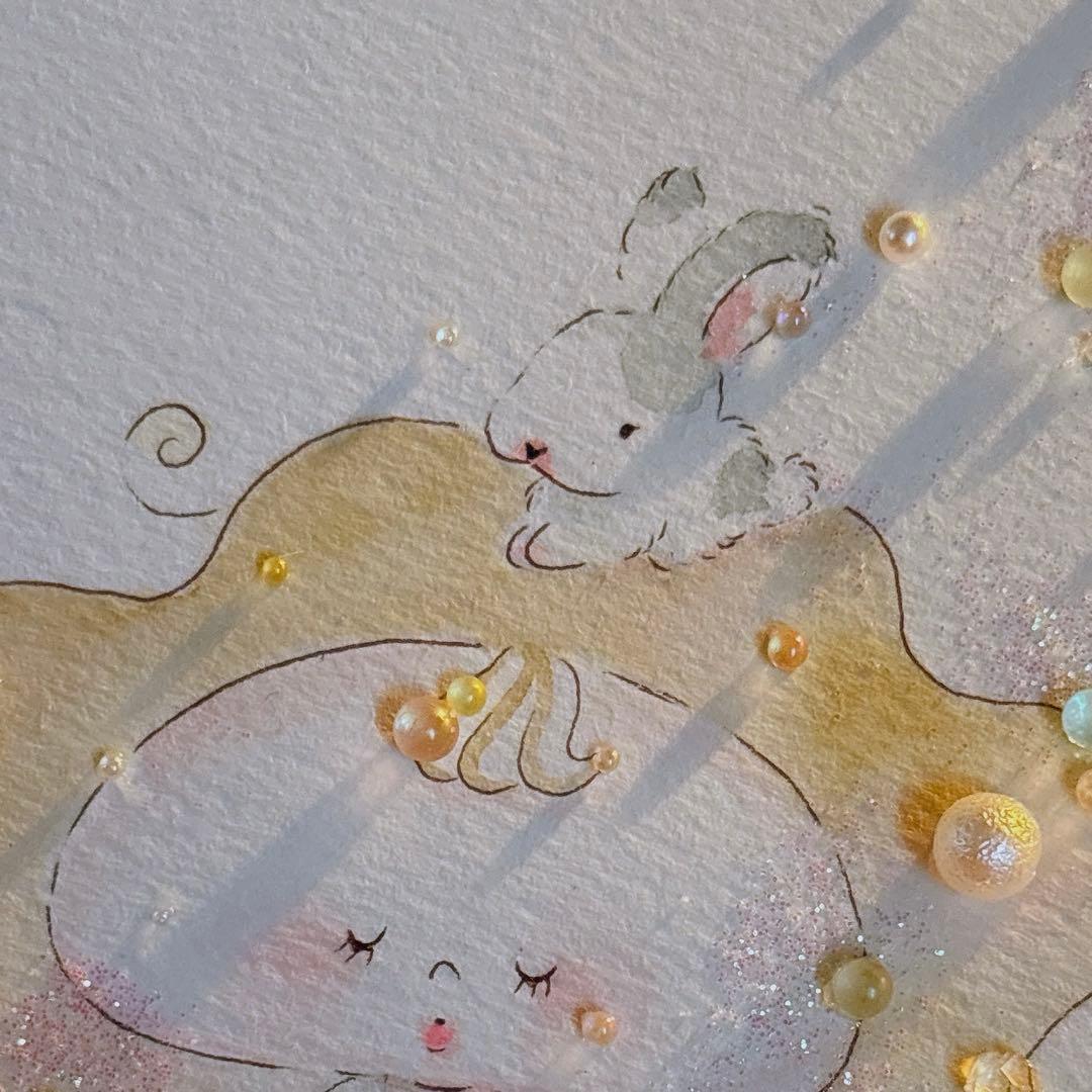 グラスアート　イラスト　水彩画　原画