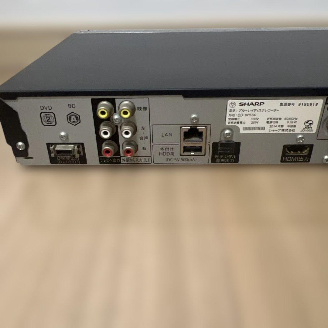 SHARP AQUOS BD-W560 ブルーレイディスクレコーダー