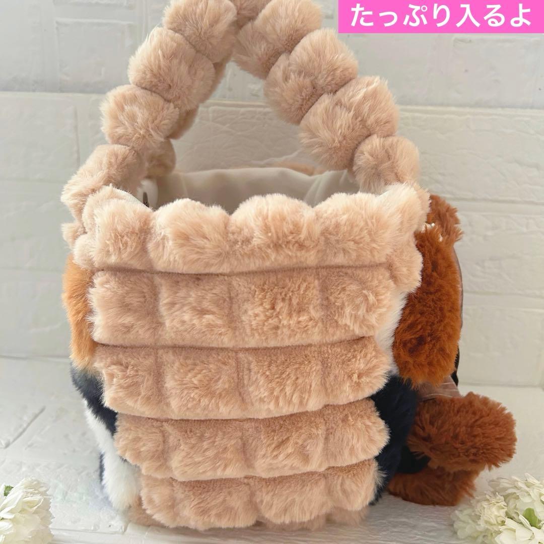 ゆ*ん様 たれ耳クラウディ　ポップコーンファー＆ヒョウ柄　コヤンイサムチョン　ト