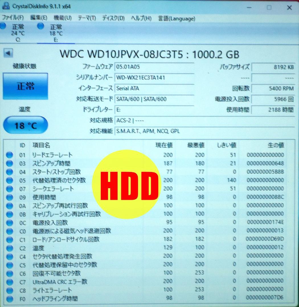 ノートPC WIN11☆NEC SSD 256GB +HDD1TB メモリ8GB