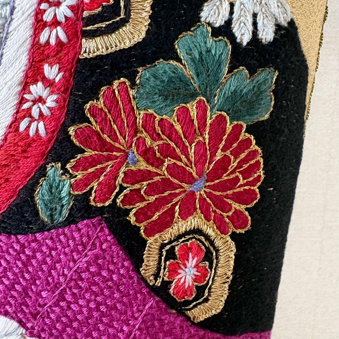 羽子板 刺繍 ハンドメイド 縁起物 歌舞伎 飾り物 伝統工芸 華やか お正月