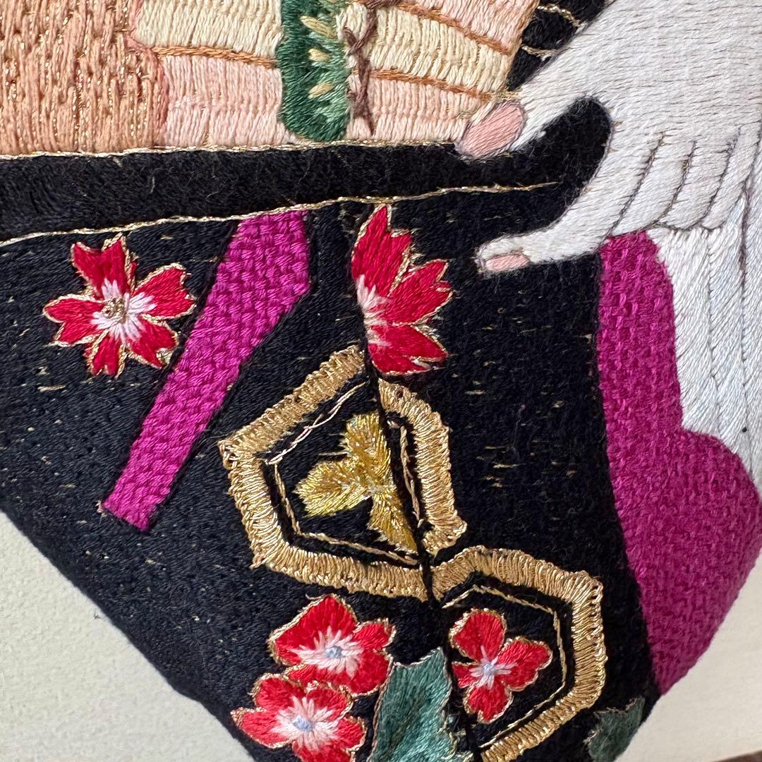 羽子板 刺繍 ハンドメイド 縁起物 歌舞伎 飾り物 伝統工芸 華やか お正月