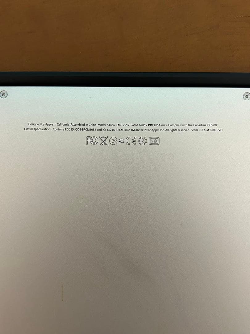 【初期化済】MacBook Air 13inch Mid2012 A1466