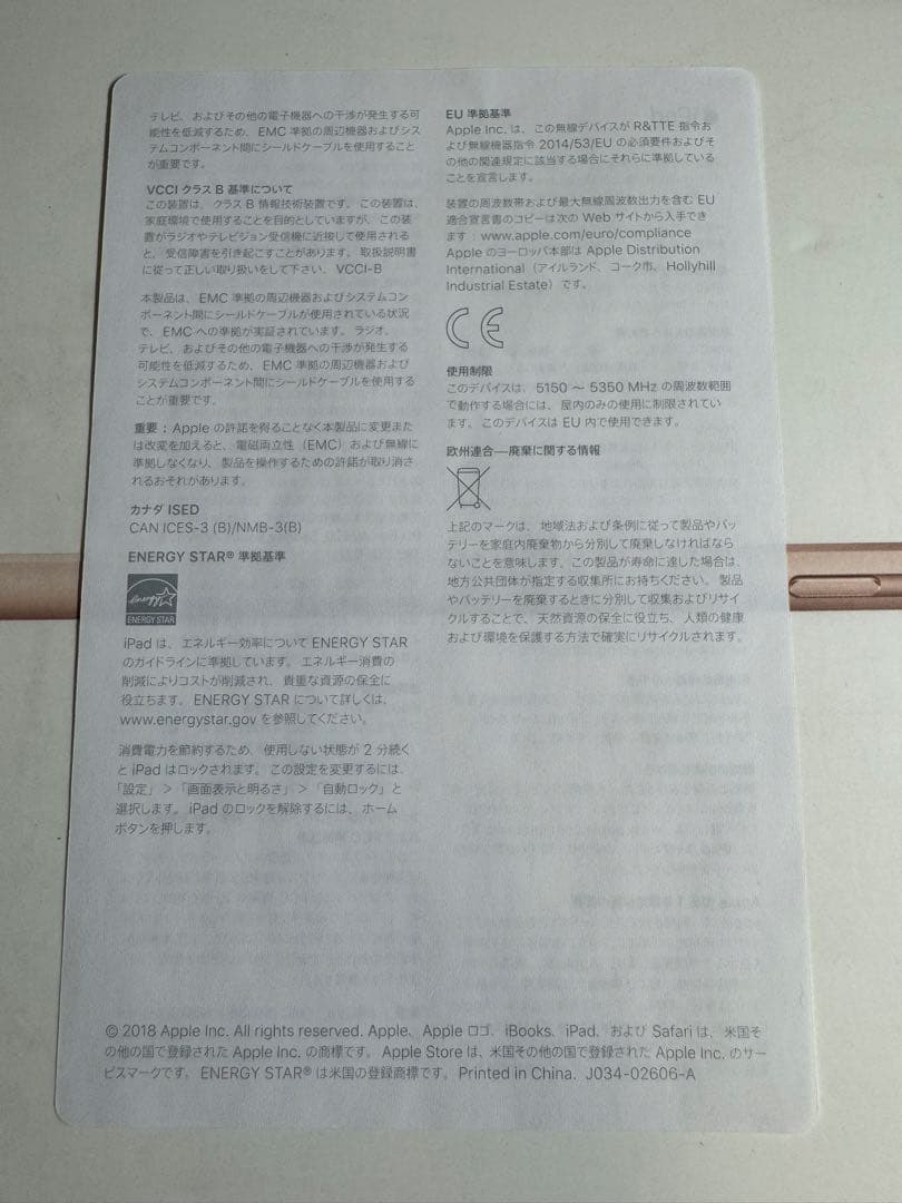 iPad (第6世代) 128GB Wi-Fiモデル A1893 ゴールド