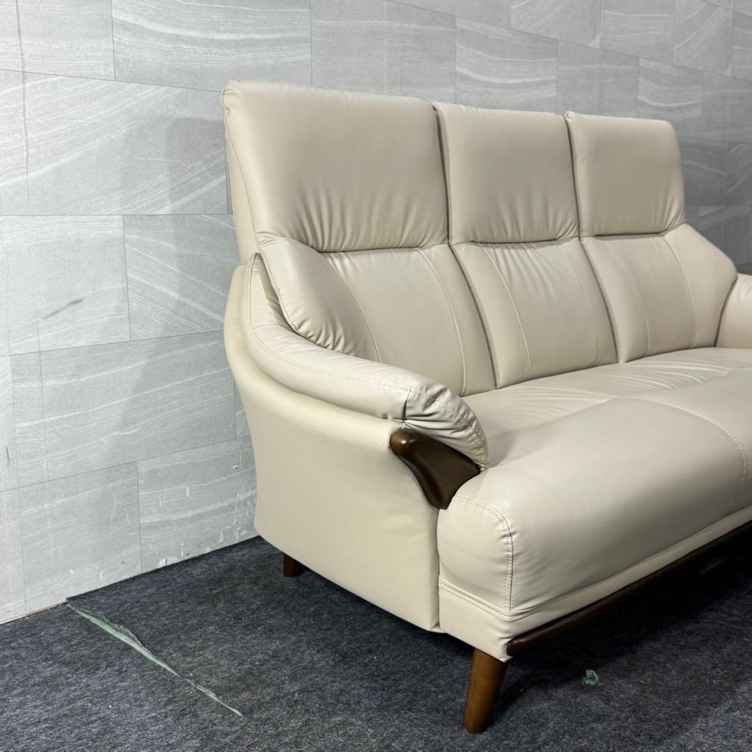 nitori ニトリ 3人用ソファ コウテイ3 革張りソファ d4859