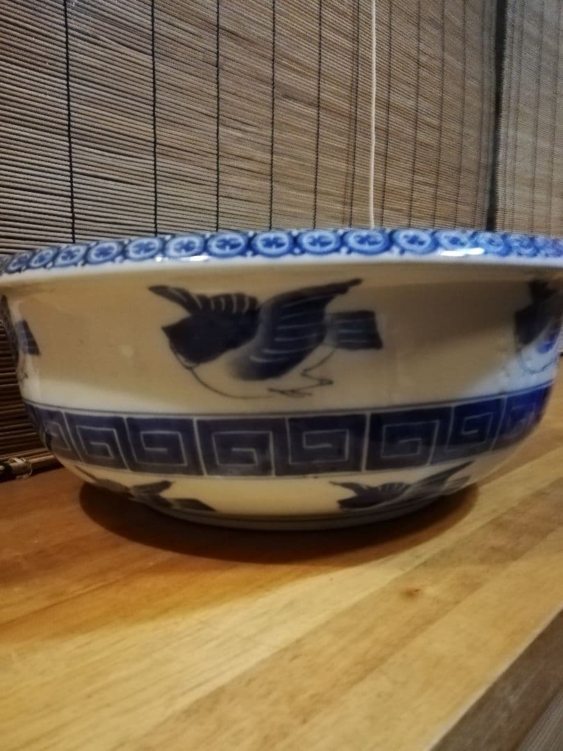 古伊万里、超特大深鉢染付