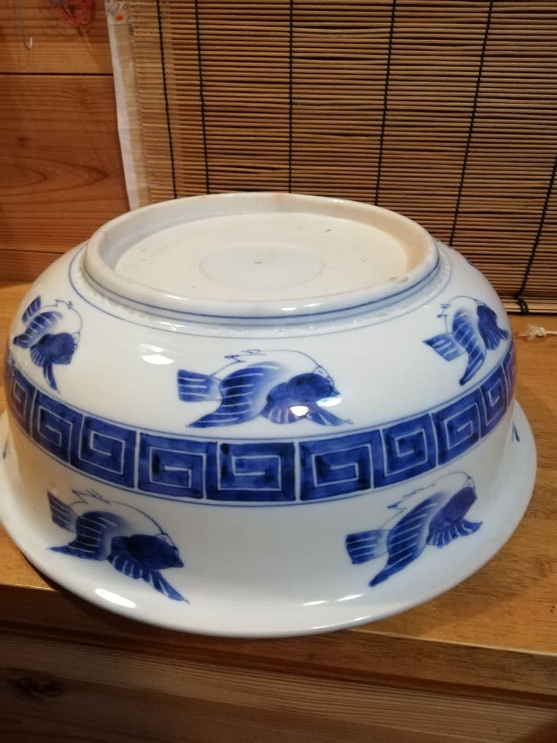 古伊万里、超特大深鉢染付